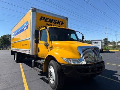 International MV607 Box Truck - 220HP, 6 Speed Automatic, Roll up Door