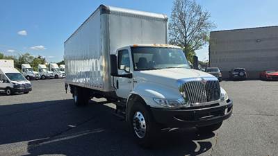 International MV607 Box Truck - 220HP, 6 Speed Automatic, Roll up Door