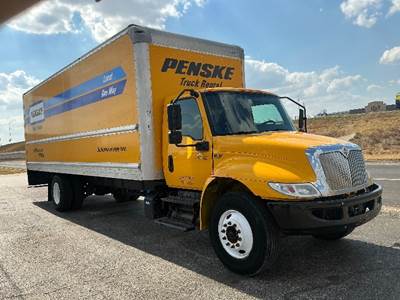 International MV607 Box Truck - 220HP, 6 Speed Automatic, Roll up Door