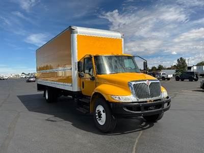 International MV607 Box Truck - 220HP, 6 Speed Automatic, Roll up Door