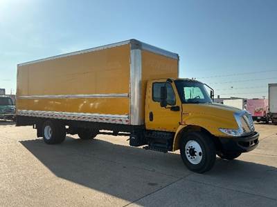 International MV607 Box Truck - 220HP, 6 Speed Automatic, Roll up Door