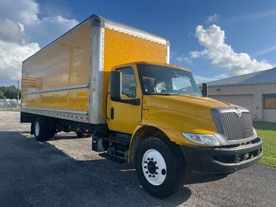 International MV607 Box Truck - 220HP, 6 Speed Automatic, Roll up Door