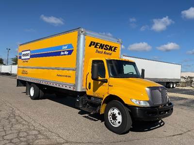 International MV607 Box Truck - 220HP, 6 Speed Automatic, Roll up Door
