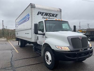 International MV607 Box Truck - 220HP, 6 Speed Automatic, Roll up Door