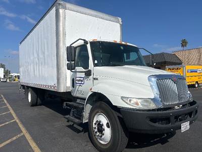 International MV607 Box Truck - 240HP, 6 Speed Automatic, Roll up Door