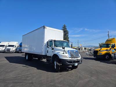 International MV607 Box Truck - 240HP, 6 Speed Automatic, Roll up Door