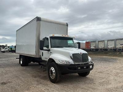 International MV607 Box Truck - 250HP, 6 Speed Automatic, Roll up Door