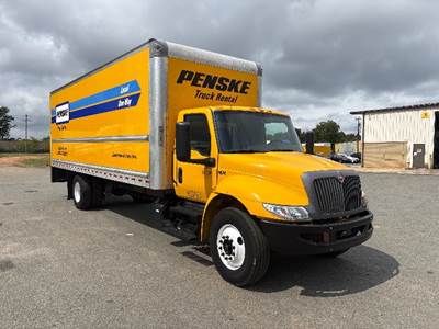 International MV607 Box Truck - 220HP, 6 Speed Automatic, Roll up Door
