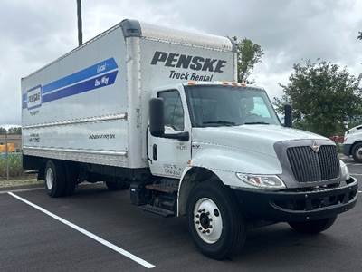 International MV607 Box Truck - 220HP, 6 Speed Automatic, Roll up Door