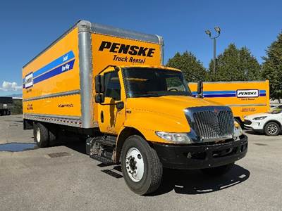 International MV607 Box Truck - 220HP, 6 Speed Automatic, Roll up Door