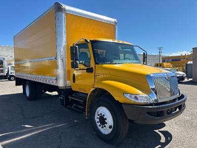 International MV607 Box Truck - 220HP, 6 Speed Automatic, Roll up Door