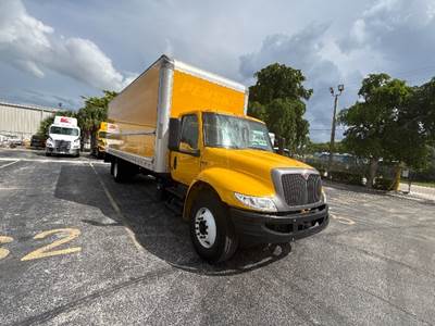 International MV607 Box Truck - 220HP, 6 Speed Automatic, Roll up Door