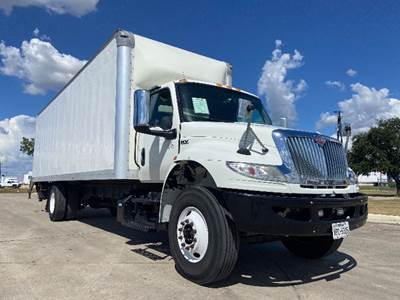 International MV607 Box Truck - 240HP, 6 Speed Automatic, Roll up Door