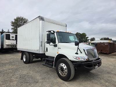 International MV607 Box Truck - 220HP, 6 Speed Automatic, Roll up Door