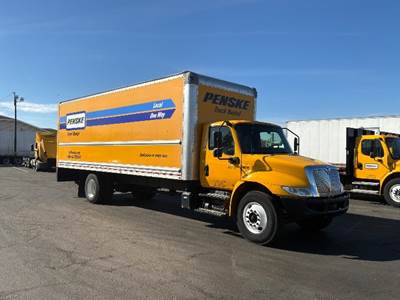 International MV607 Box Truck - 220HP, 6 Speed Automatic, Roll up Door