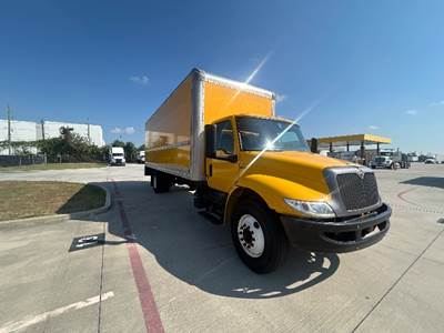 International MV607 Box Truck - 220HP, 6 Speed Automatic, Roll up Door