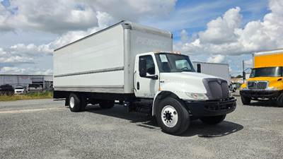 International MV607 Box Truck - 220HP, 6 Speed Automatic, Roll up Door