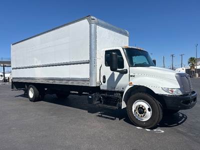 International MV607 Box Truck - 220HP, 6 Speed Automatic, Roll up Door