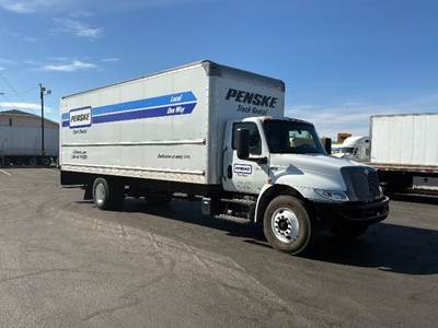 International MV607 Box Truck - 220HP, 6 Speed Automatic, Roll up Door