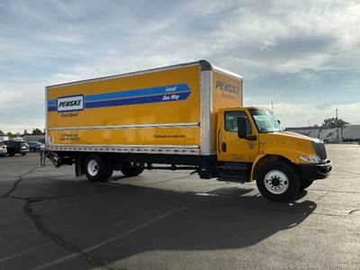International MV607 Box Truck - 220HP, 6 Speed Automatic, Roll up Door