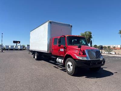 International MV607 Box Truck - 220HP, 7 Speed Automatic, Roll up Door