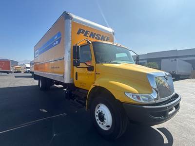 International MV607 Box Truck - 220HP, 6 Speed Automatic, Roll up Door