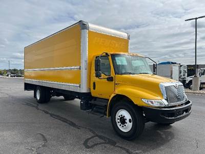 International MV607 Box Truck - 220HP, 6 Speed Automatic, Roll up Door
