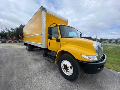 International MV607 Box Truck - 220HP, 6 Speed Automatic, Roll up Door