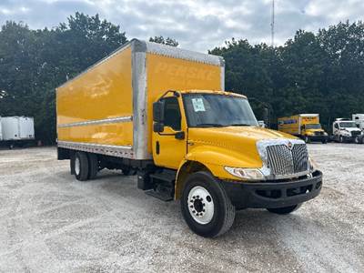 International MV607 Box Truck - 220HP, 6 Speed Automatic, Roll up Door