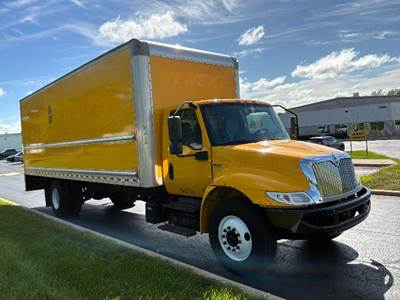 International MV607 Box Truck - 220HP, 6 Speed Automatic, Roll up Door
