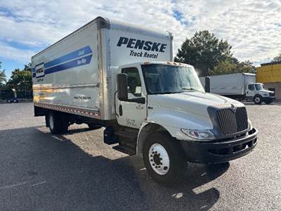 International MV607 Box Truck - 220HP, 6 Speed Automatic, Roll up Door