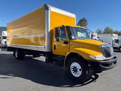 International MV607 Box Truck - 220HP, 6 Speed Automatic, Roll up Door
