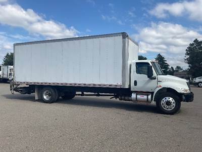 International MV607 Box Truck - 220HP, 6 Speed Automatic, Roll up Door