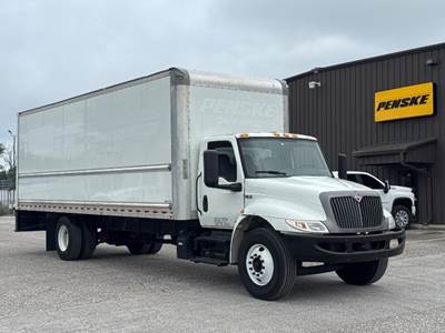 International MV607 Box Truck - 220HP, 6 Speed Automatic, Roll up Door