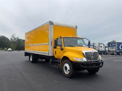 International MV607 Box Truck - 220HP, 6 Speed Automatic, Roll up Door