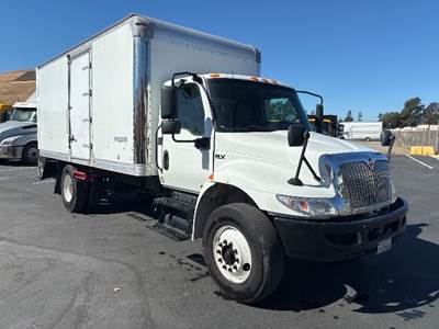 International MV607 Box Truck - 240HP, 6 Speed Automatic, Roll up Door