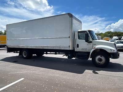 International MV607 Box Truck - 220HP, 6 Speed Automatic, Roll up Door