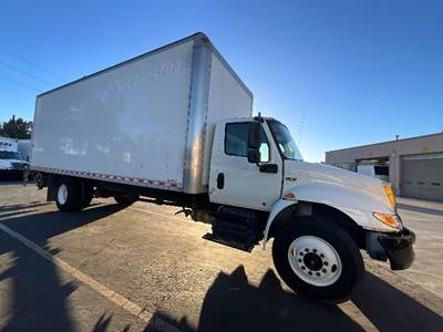 International MV607 Box Truck - 240HP, 6 Speed Automatic, Roll up Door