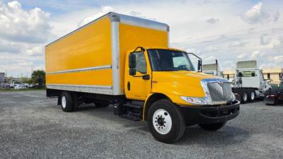 International MV607 Box Truck - 220HP, 6 Speed Automatic, Roll up Door