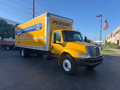 International MV607 Box Truck - 220HP, 6 Speed Automatic, Roll up Door