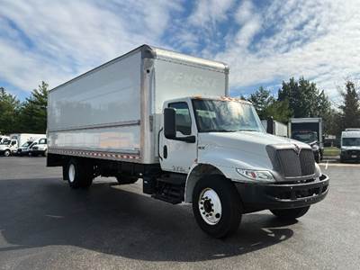 International MV607 Box Truck - 220HP, 6 Speed Automatic, Roll up Door