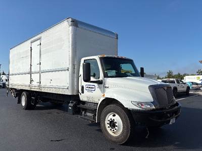International MV607 Box Truck - 220HP, 6 Speed Automatic, Roll up Door