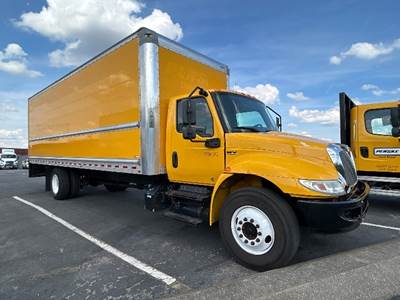 International MV607 Box Truck - 220HP, 6 Speed Automatic, Roll up Door