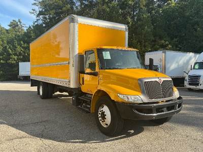 International MV607 Box Truck - 220HP, 6 Speed Automatic, Roll up Door