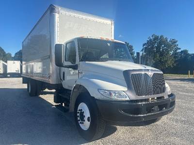 International MV607 Box Truck - 220HP, 6 Speed Automatic, Roll up Door