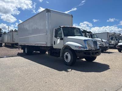 International MV607 Box Truck - 220HP, 6 Speed Automatic, Roll up Door