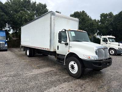 International MV607 Box Truck - 220HP, 6 Speed Automatic, Roll up Door