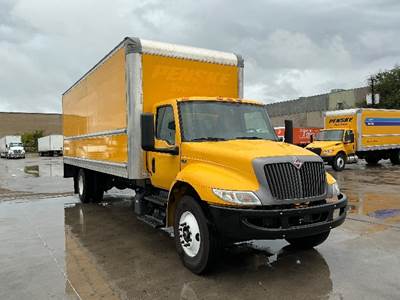 International MV607 Box Truck - 220HP, 6 Speed Automatic, Roll up Door