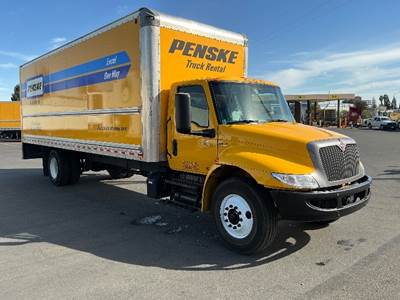 International MV607 Box Truck - 220HP, 6 Speed Automatic, Roll up Door
