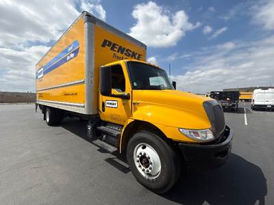 International MV607 Box Truck - 220HP, 6 Speed Automatic, Roll up Door